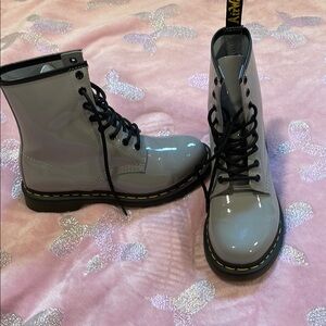 Stylish Gray Lace-Up Boots Dr.Martens